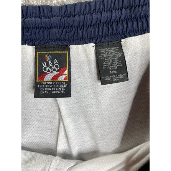 Vintage Pants Mens M JCPenny Olympic Lined Track Drawstring Ankle Zip‎ - Picture 3 of 8